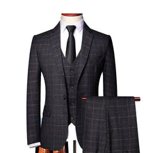 Cargar imagen en el visor de la galería, Terno Masculino Xadrez Classic Maverick Paletó + Colete + Calça MM03 - Urbano Elite