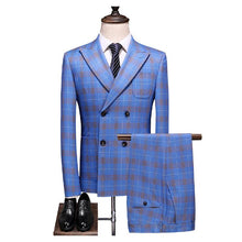 Cargar imagen en el visor de la galería, Terno Masculino Xadrez Classic Maverick Palito + Colete + Calça MM06 - Urbano Elite