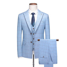 Cargar imagen en el visor de la galería, Terno Masculino Xadrez Maverick Paletó + Colete + Calça MM05 - Urbano Elite
