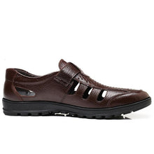 Cargar imagen en el visor de la galería, Sapato de Couro Aberto Masculino Antiodor Confort - Urbano Elite
