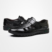 Cargar imagen en el visor de la galería, Sapato de Couro Aberto Masculino Antiodor Confort - Urbano Elite