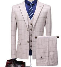 Cargar imagen en el visor de la galería, Terno Masculino Xadrez Maverick Paletó + Colete + Calça MM05 - Urbano Elite