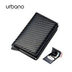 Carteira Carbon Elite™ - Sistema RFID (Anti-Furto)