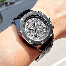 Cargar imagen en el visor de la galería, Relógio Masculino Megir MM07 - Urbano Elite
