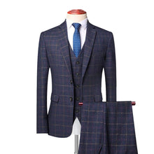Cargar imagen en el visor de la galería, Terno Masculino Xadrez Classic Maverick Paletó + Colete + Calça MM03 - Urbano Elite
