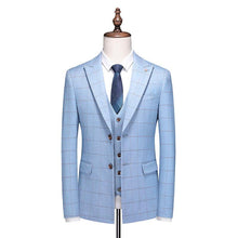 Cargar imagen en el visor de la galería, Terno Masculino Xadrez Maverick Paletó + Colete + Calça MM05 - Urbano Elite
