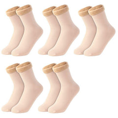 Meias Térmicas Peluciada Feminina - Kit com 5 Pares